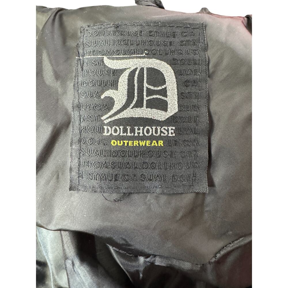 Dollhouse OuterWear Womens Black Puffer Jacket with Faux Fur Outdoors Winter - Picture 10 of 15